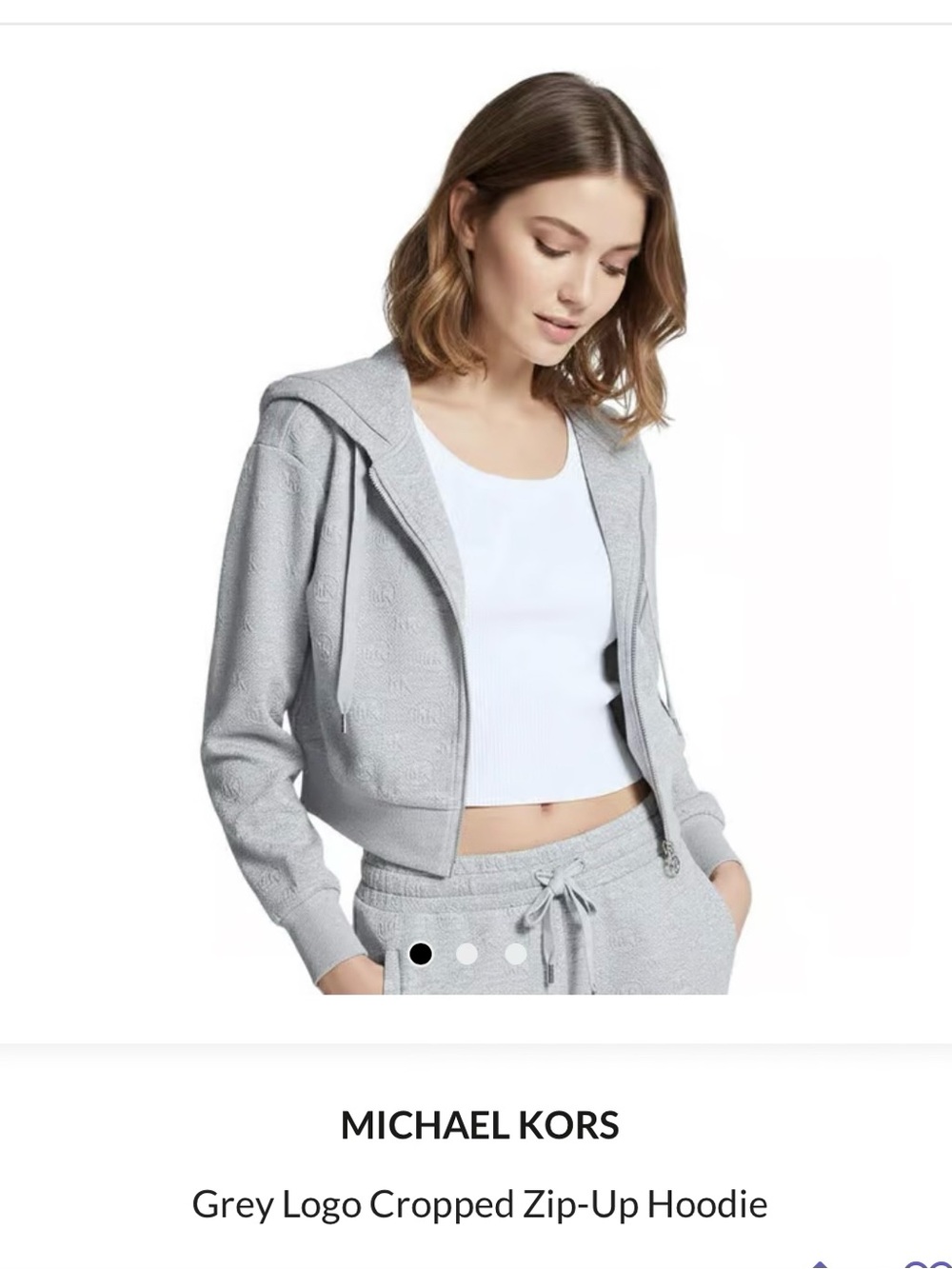 MICHAEL Michael Kors Logo Jacquard Knit Hoodie/Pants set (New)